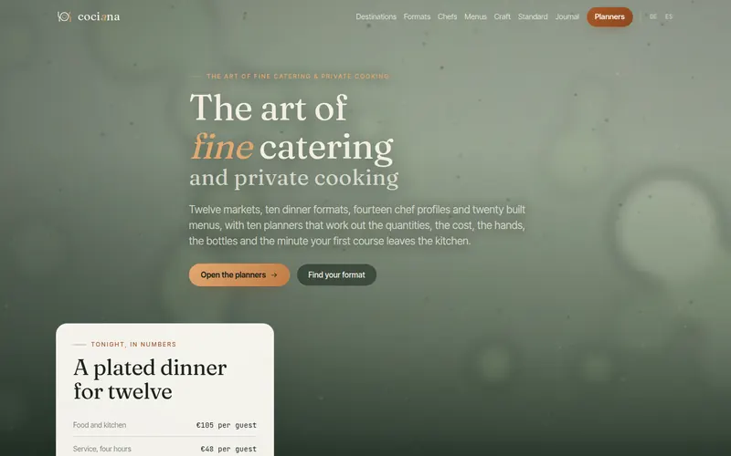 Homepage of cociana International
