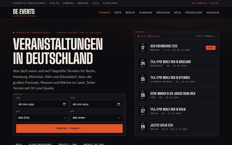 Home page of de.events