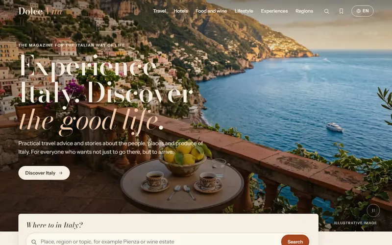 Home page of dolce vita