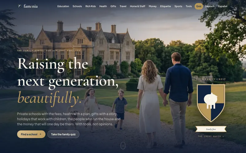 Homepage of famenia International