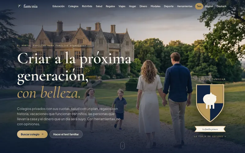 Página de inicio de famenia Español
