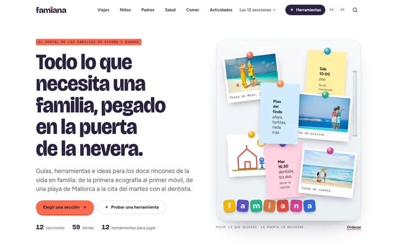 Página de inicio de famiana