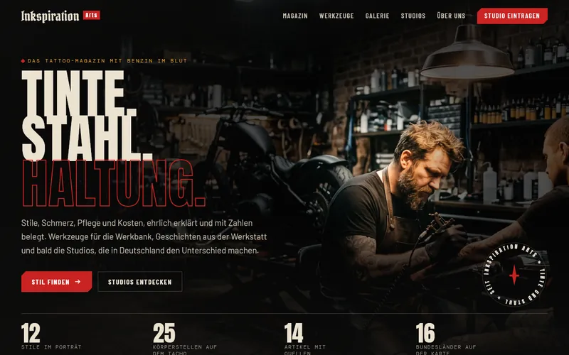 Home page of inkspiration arts