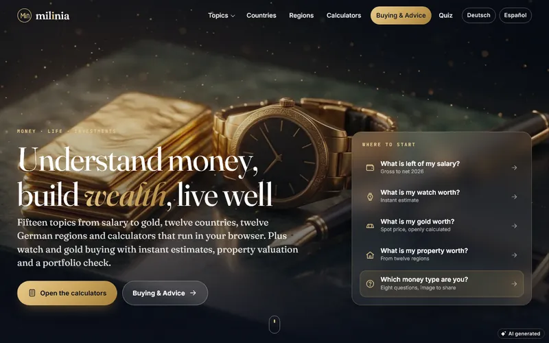 Homepage of milinia