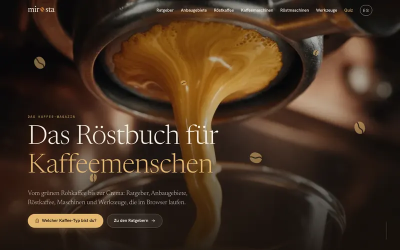 Homepage of mirosta