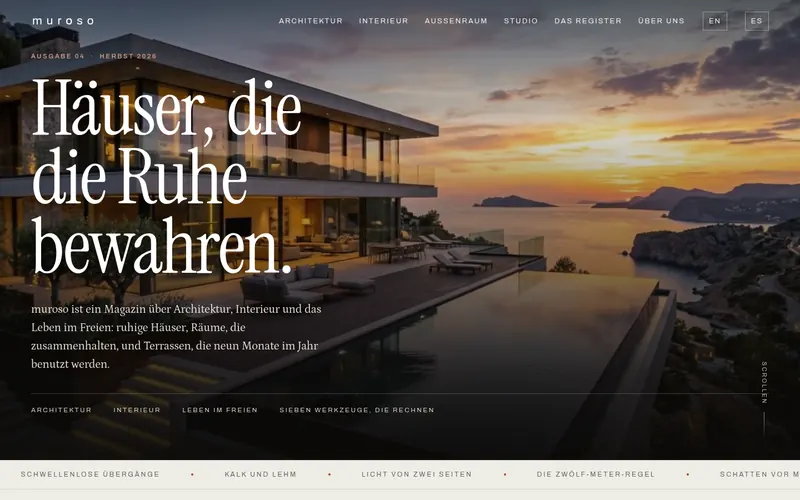 Homepage of muroso