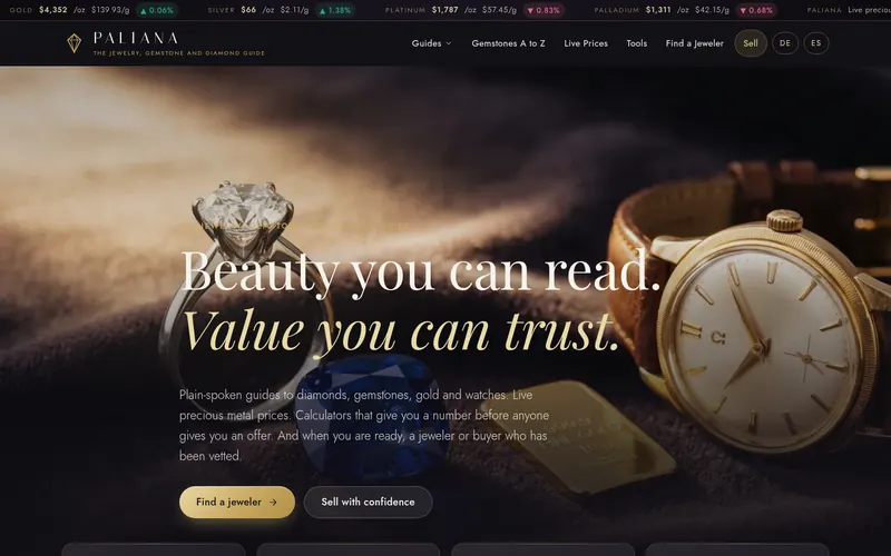 Homepage of Paliana International