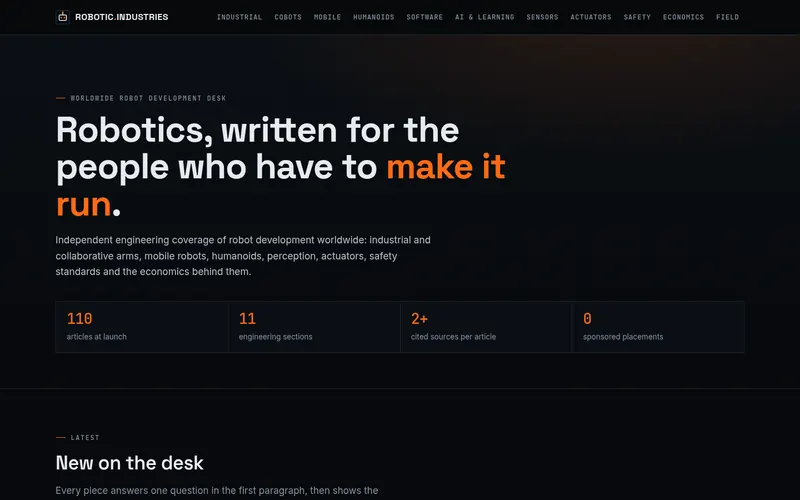 Portada de Robotic Industries