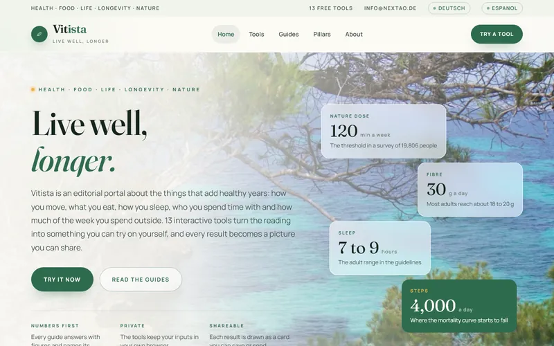 Homepage of Vitista